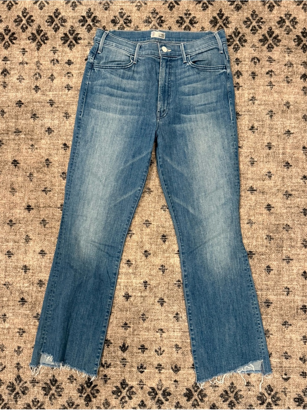 MOTHER The Hustler Two Step Ankle Fray Jeans